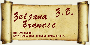 Željana Brančić vizit kartica